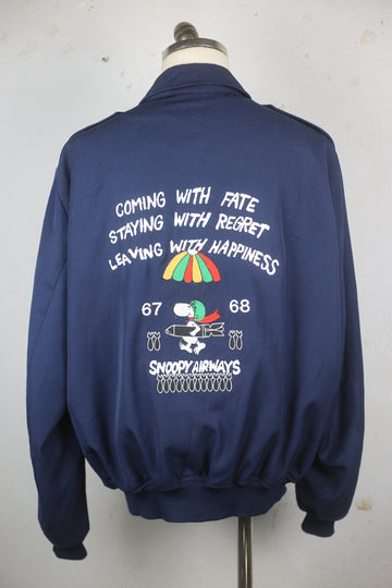 AIR FORCE BOMBER JACKET WITH EMBROIDERY - L -