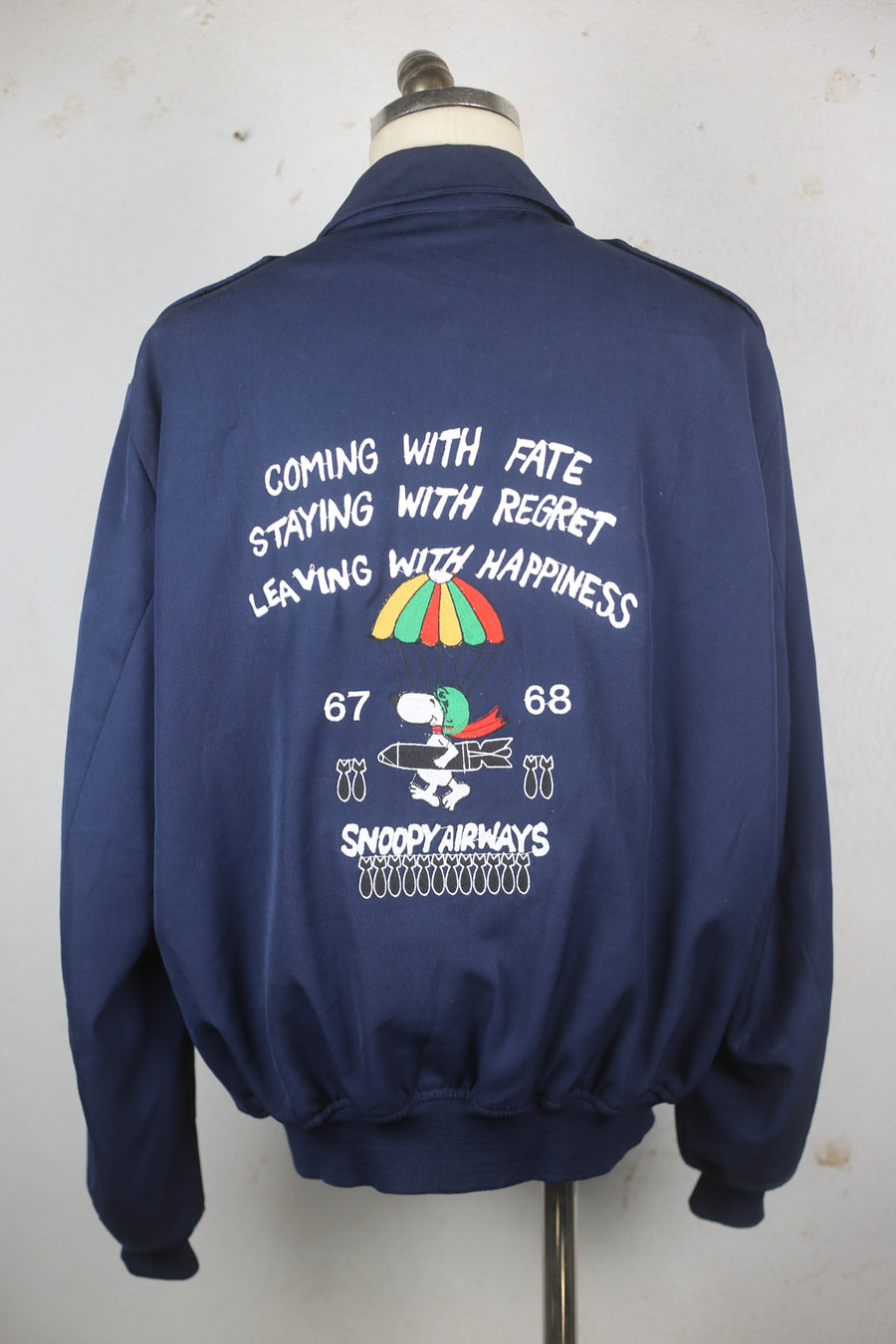 AIR FORCE BOMBER JACKET WITH EMBROIDERY - L -