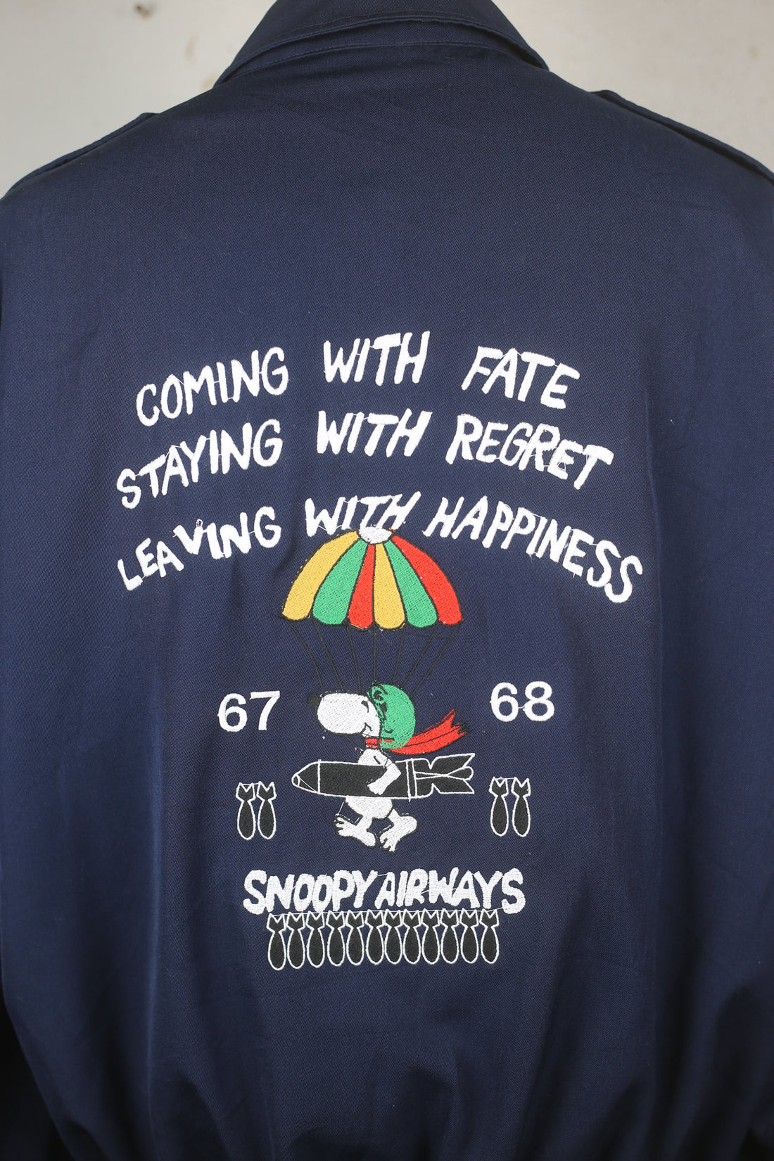 AIR FORCE BOMBER JACKET WITH EMBROIDERY - L -