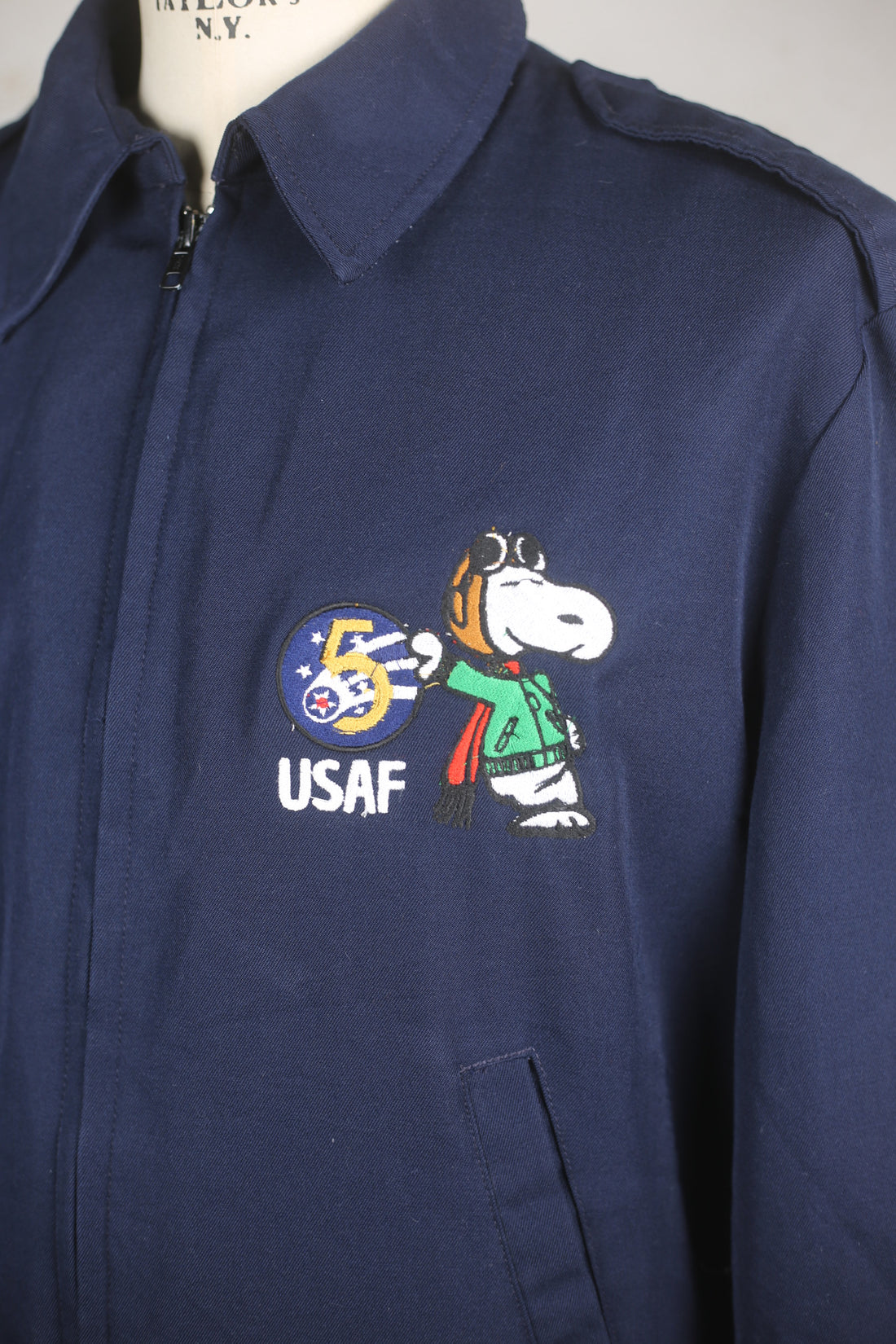 AIR FORCE BOMBER JACKET WITH EMBROIDERY - L -