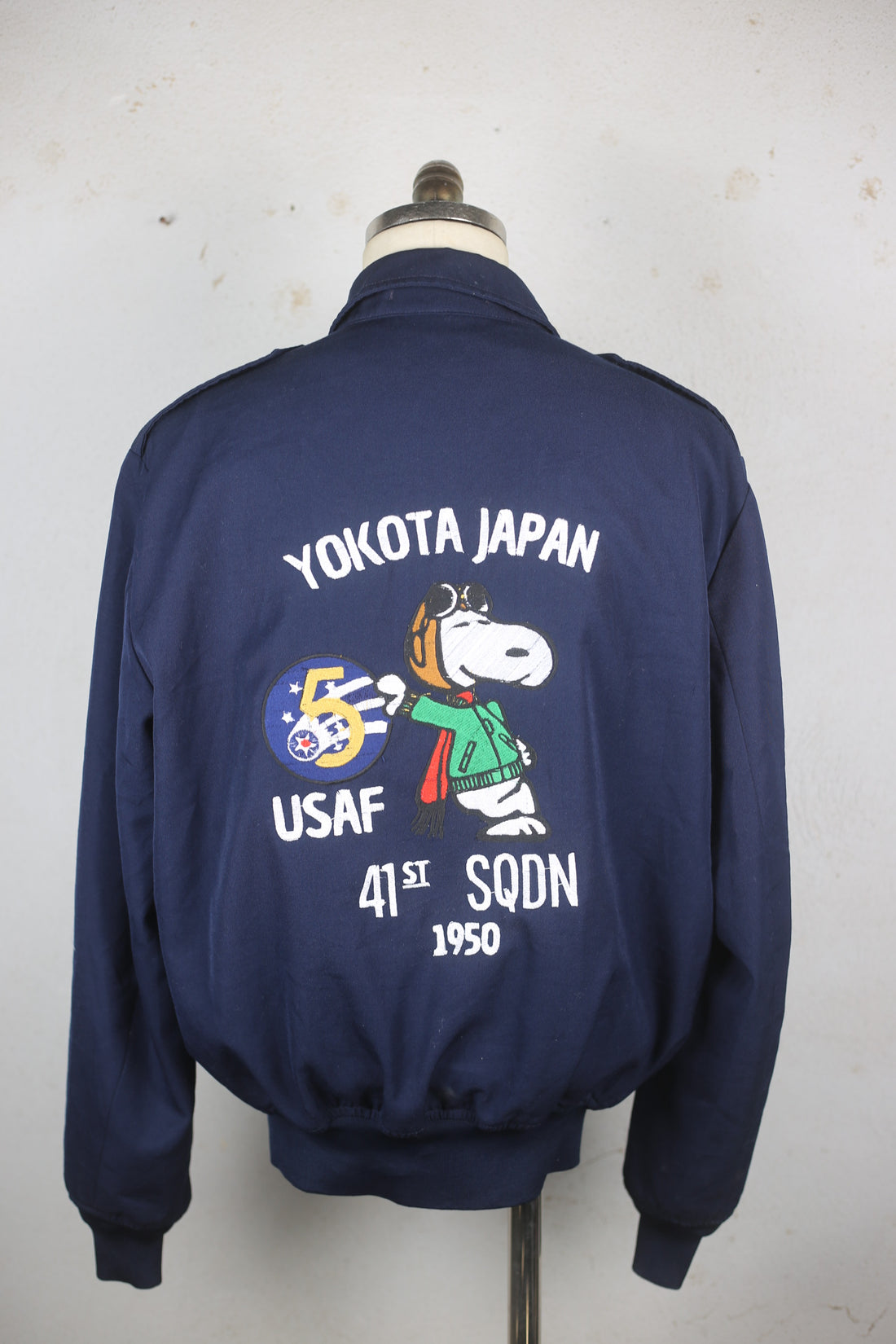 AIR FORCE BOMBER JACKET WITH EMBROIDERY - L -