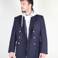 Navy double-breasted jacket