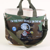 Snoopy camouflage tote bag