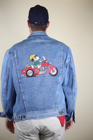 SNOOPY Denim Jacket - L -