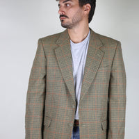 Single-breasted tweed jacket - XL -