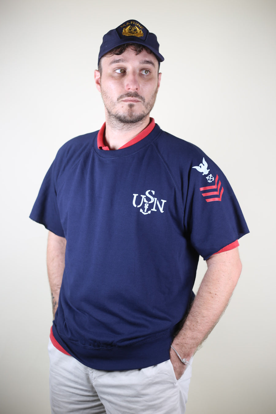 Felpa mezza manica raglan  US NAVY