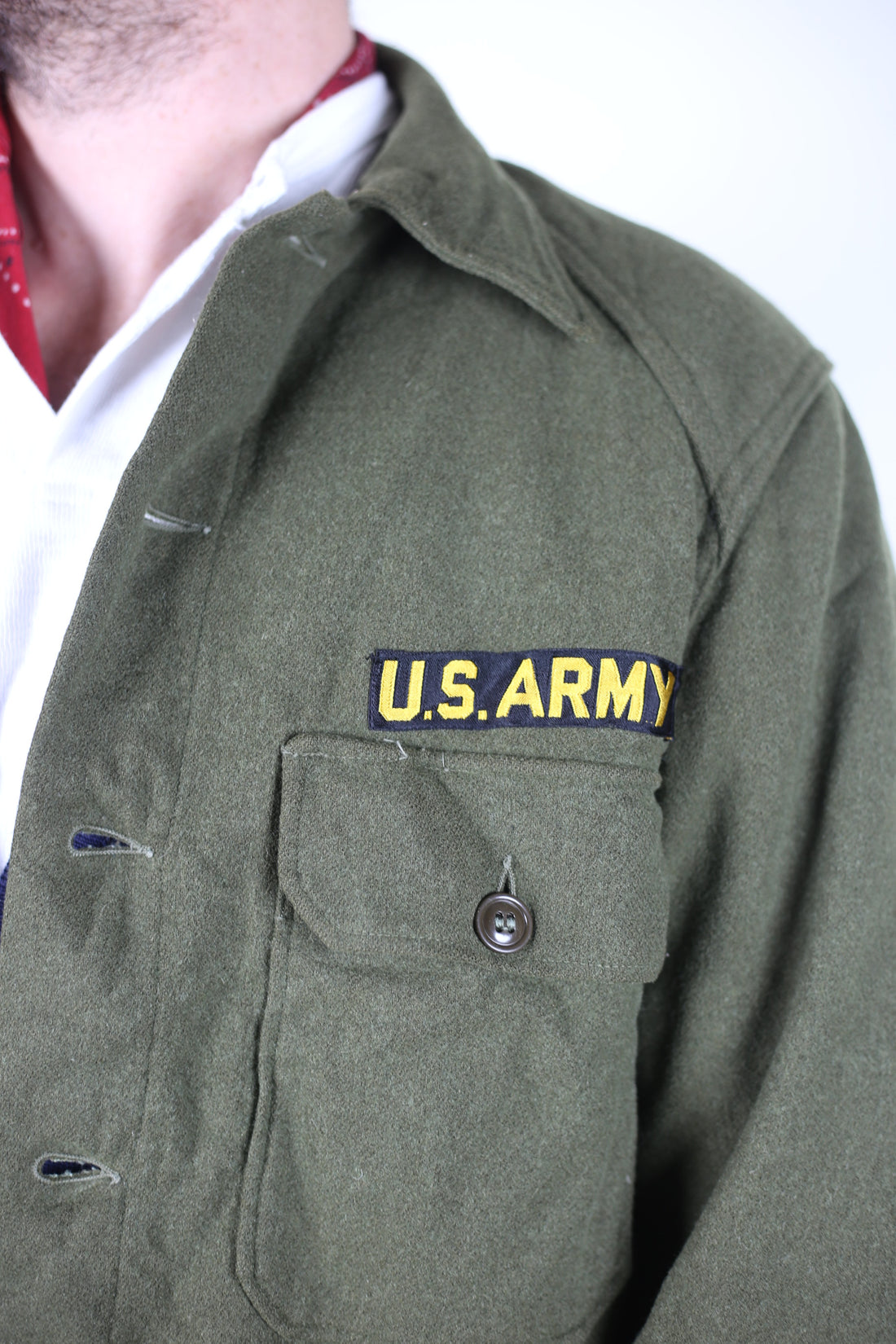 Made In USA US ARMY SLEEPING HEAT RETENTIVE SHIRTS LARGE OD 8415-00-890 - Foto 4