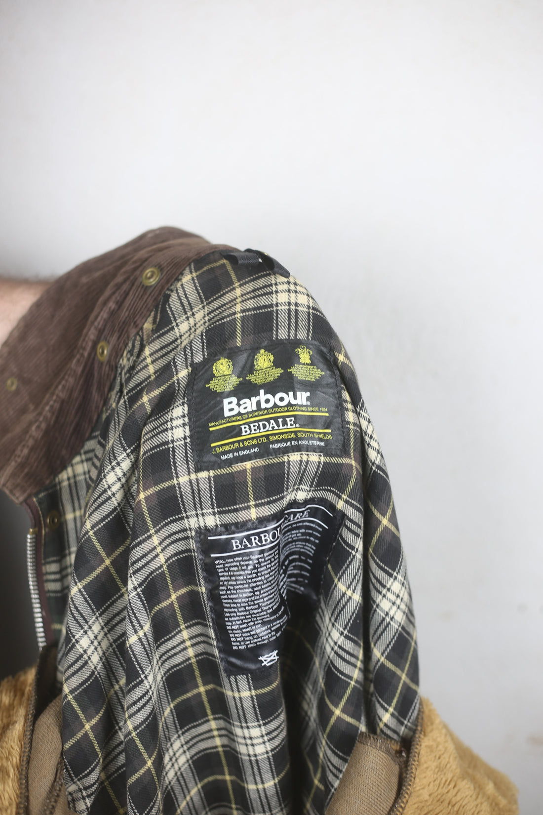 Barbour BEDALE COMPLETO DI IMBOTTITURA E SPILLA    - C40 L -