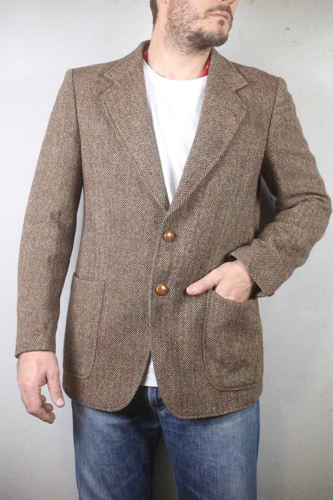 Harris Tweed Jacket - L -