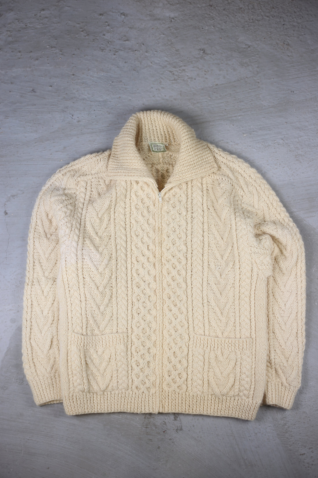 Aran cable cardigan -L -