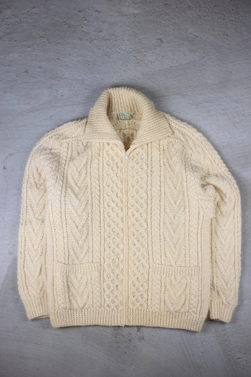 Aran cable cardigan -L -