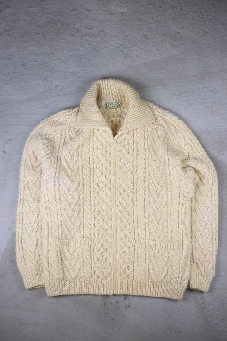 Aran cable cardigan -L -