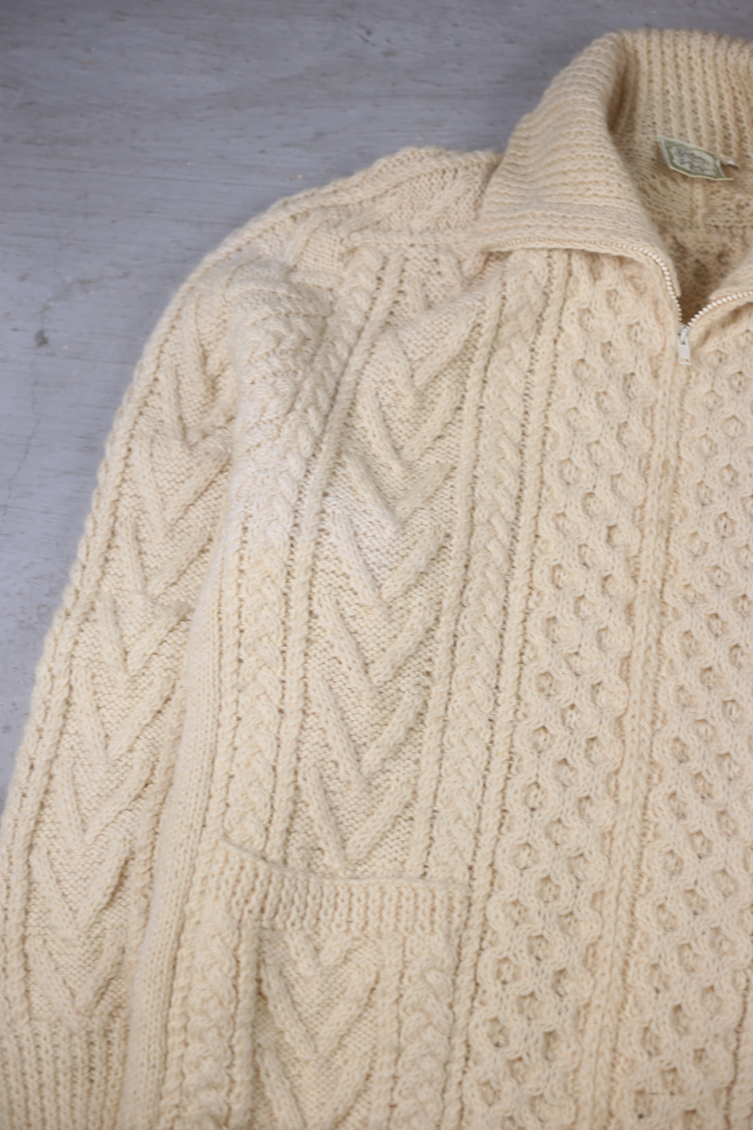 Aran cable cardigan -L -