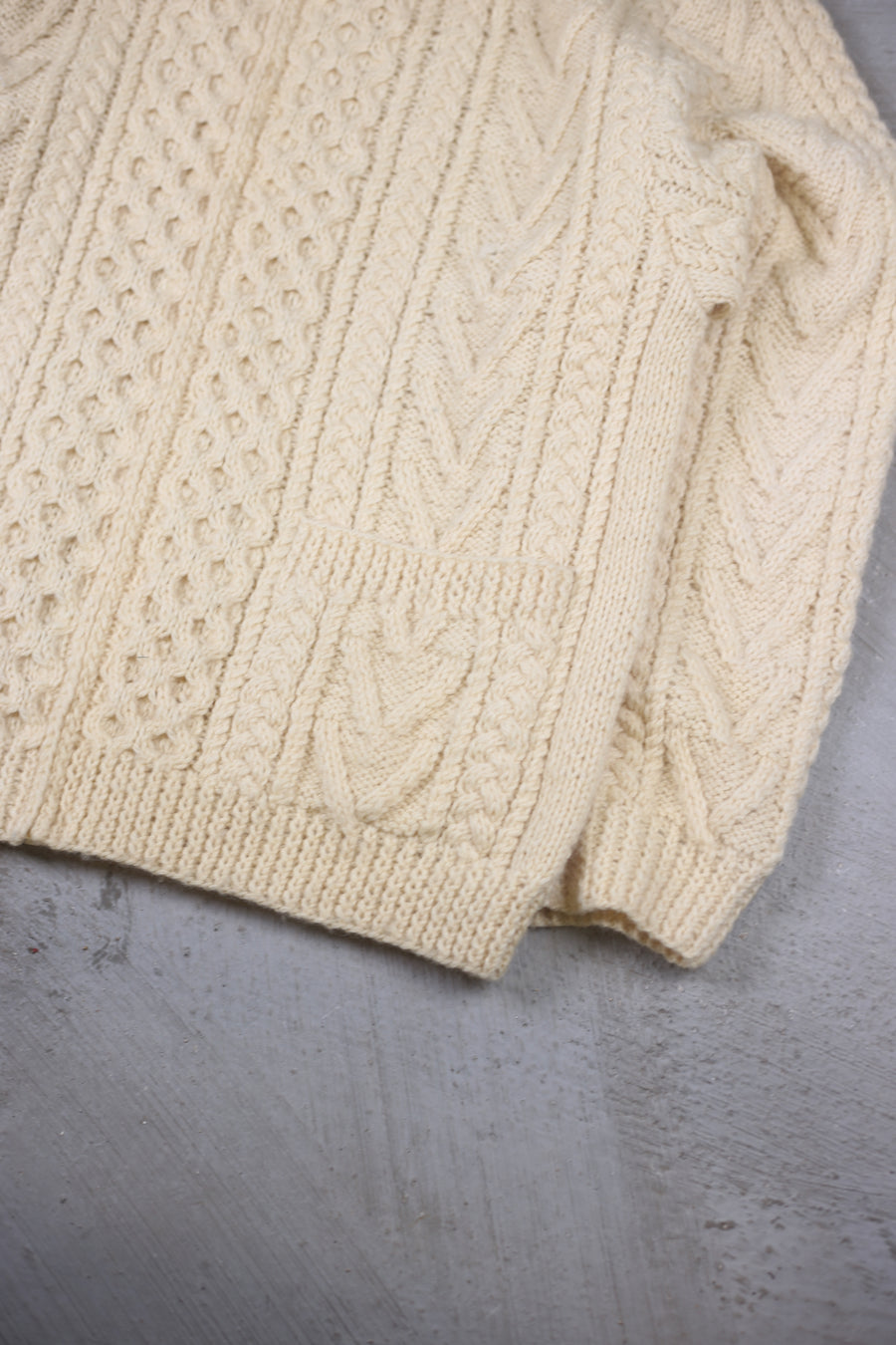 Aran cable cardigan -L -