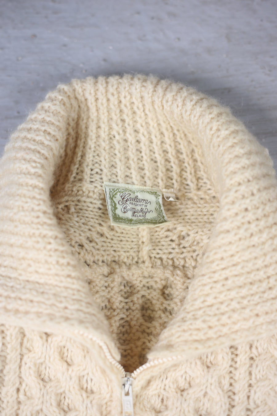 Aran cable cardigan -L -
