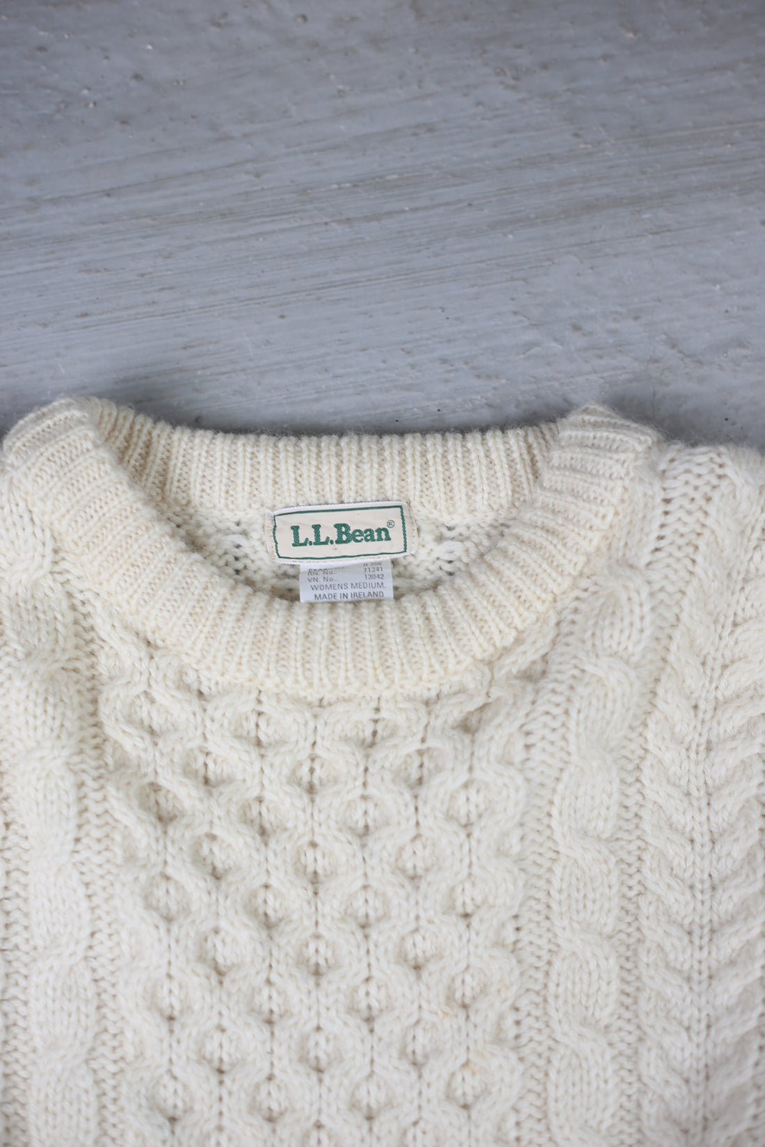 Aran cable LL BEAN- S-