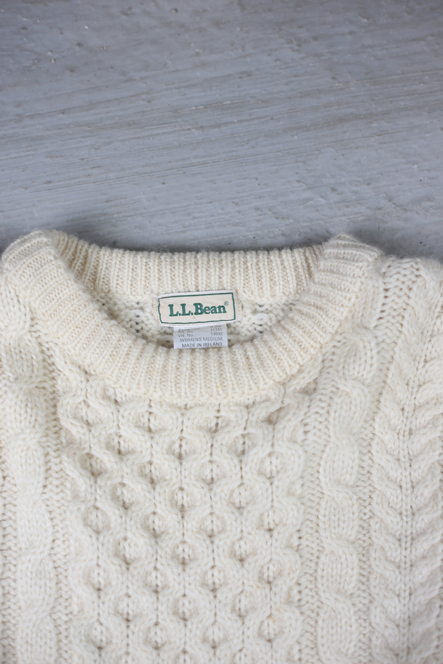 Aran cable LL BEAN- S-