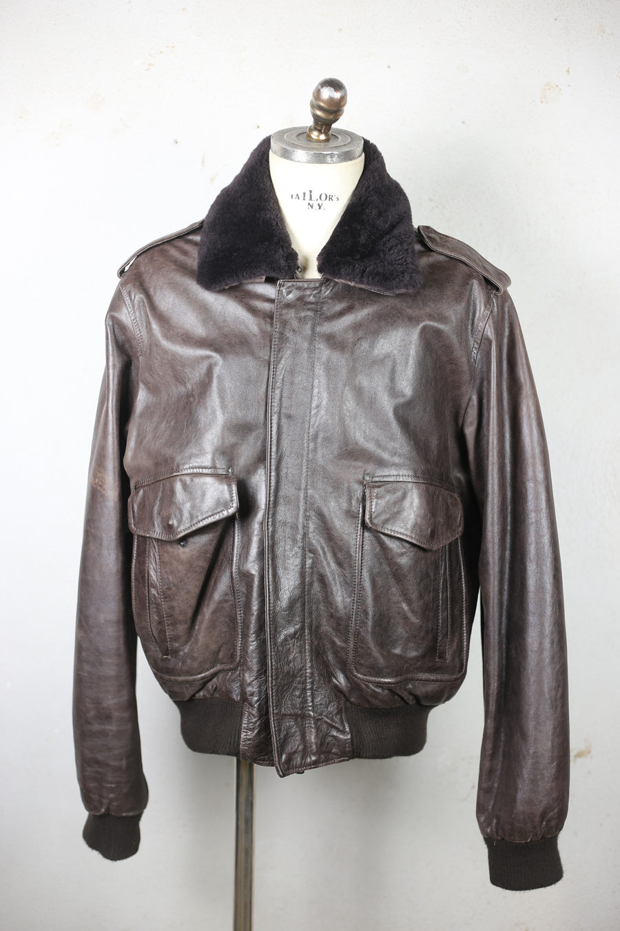 A2 23rd Bombardment Leather Jacket - L -