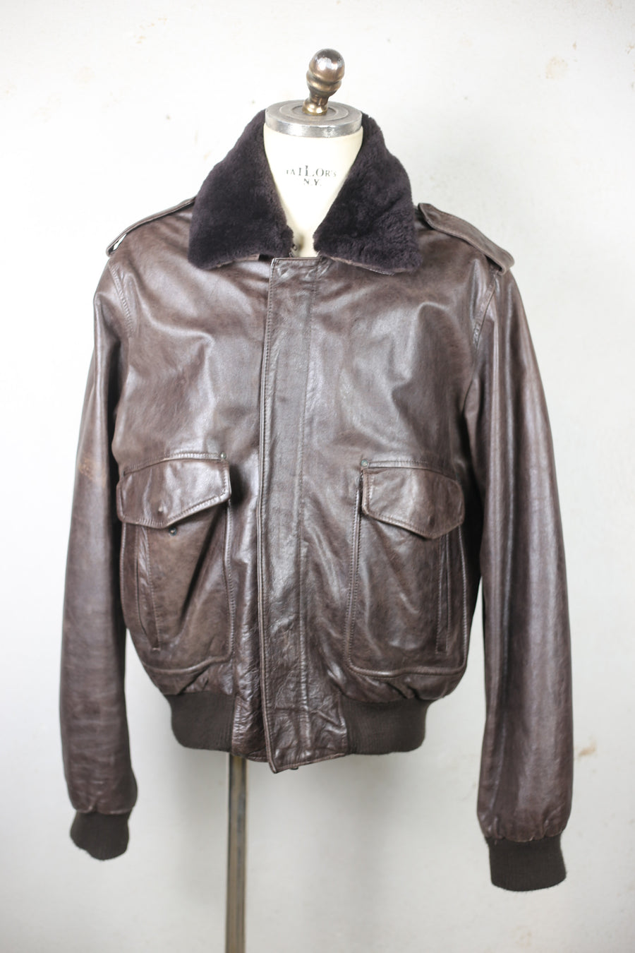 A2 23rd Bombardment Leather Jacket - L -