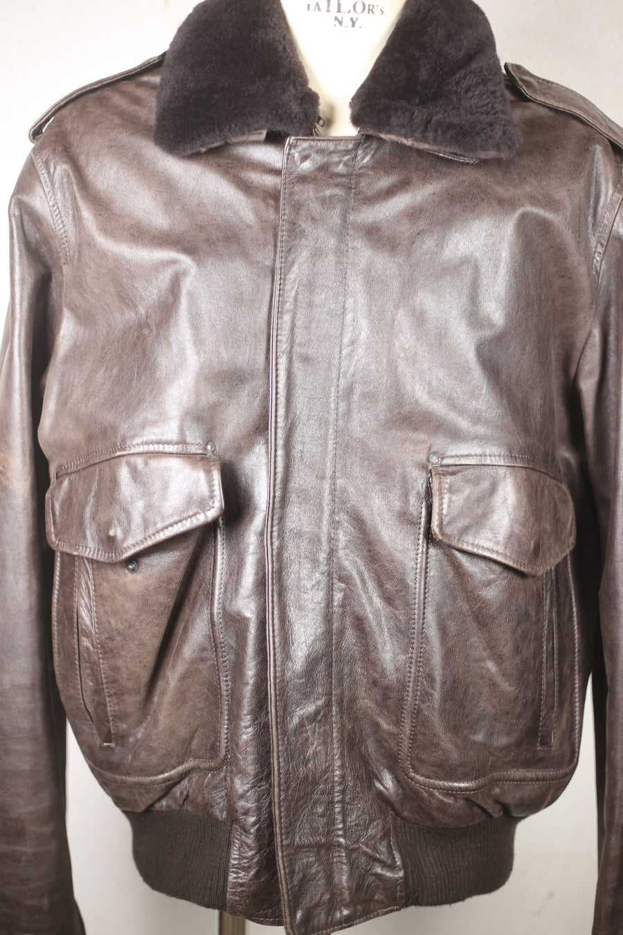 A2 23rd Bombardment Leather Jacket - L -
