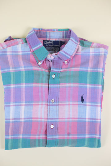 BUTTON DOWN RL SHIRT - L -