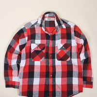 Plaid shirt Made in USA -M-