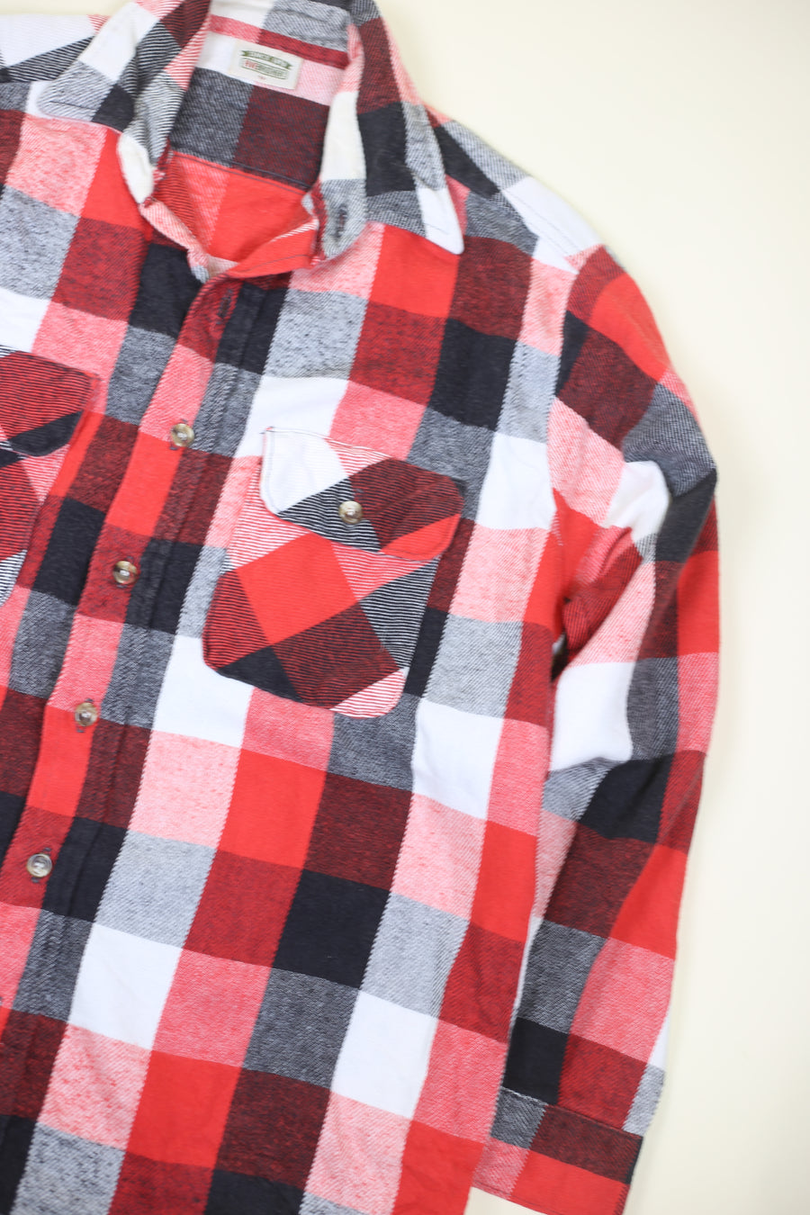 Plaid shirt Made in USA -M-