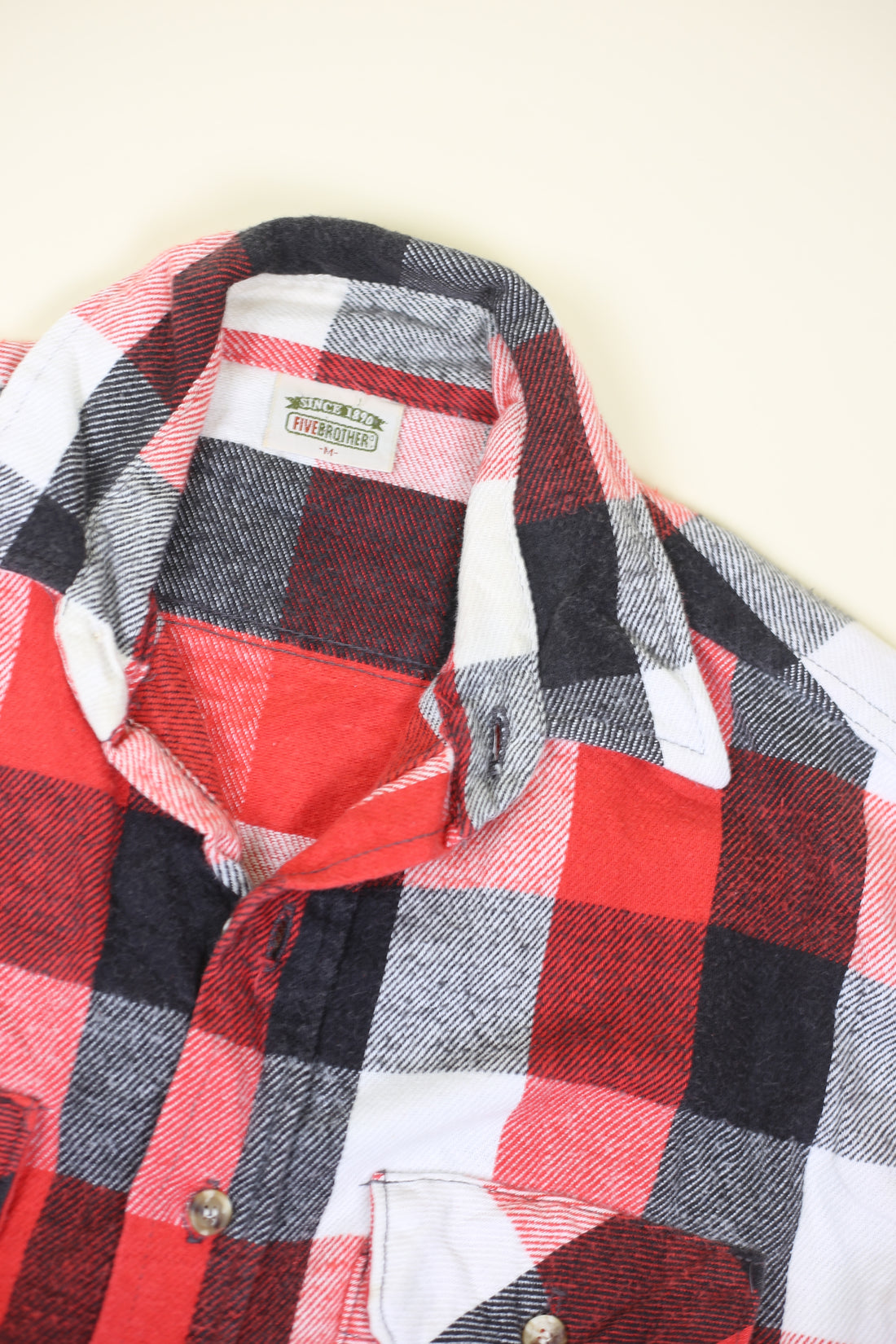 Plaid shirt Made in USA -M-