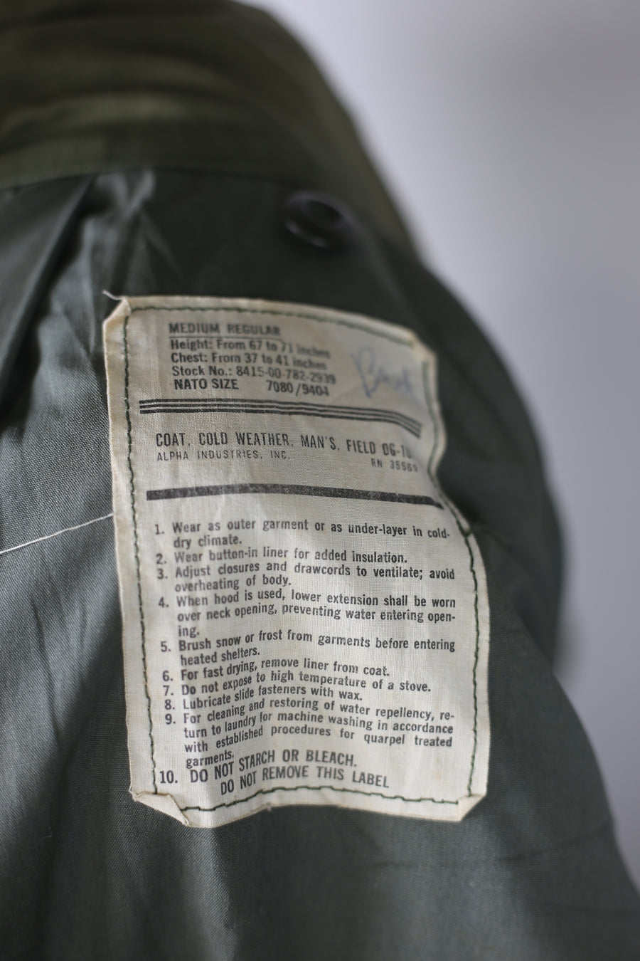 Field Jacket M-65 Us ARMY Alpha Industries - L - ( MEDIUM REGULAR )