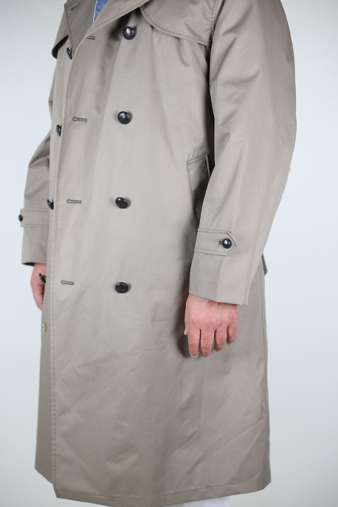 Vintage Dutch Army trench coat with removable padding (Deadstock)
