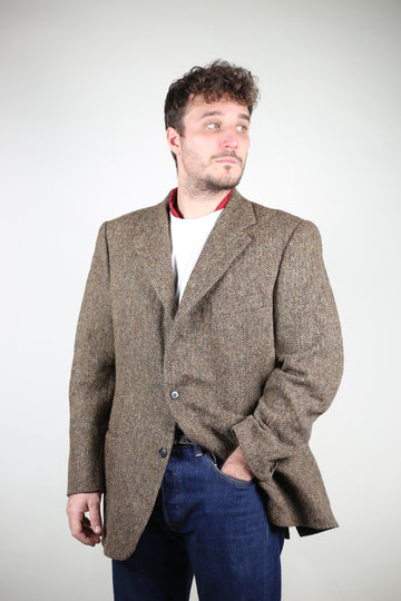 Giacca monopetto Harris tweed - L  -