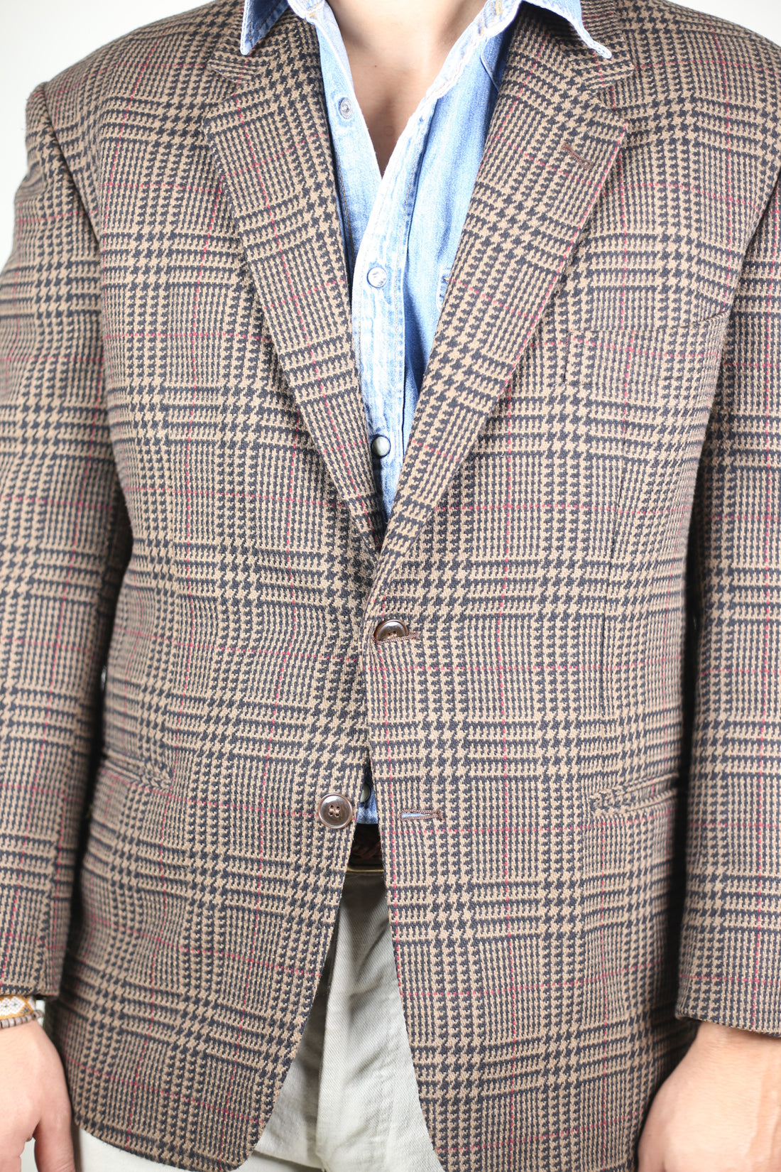 Giacca monopetto in tweed - XL  -