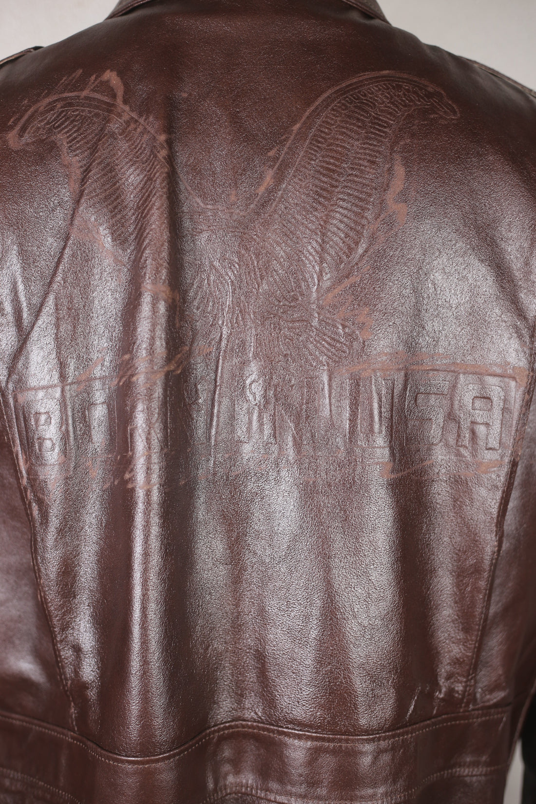 BORN IN AMERICA Leather Jacket - L -