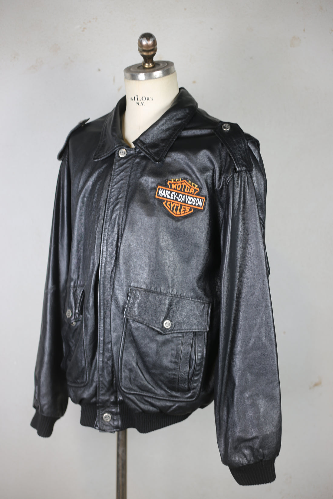 Giacca  in pelle vintage  - XL -