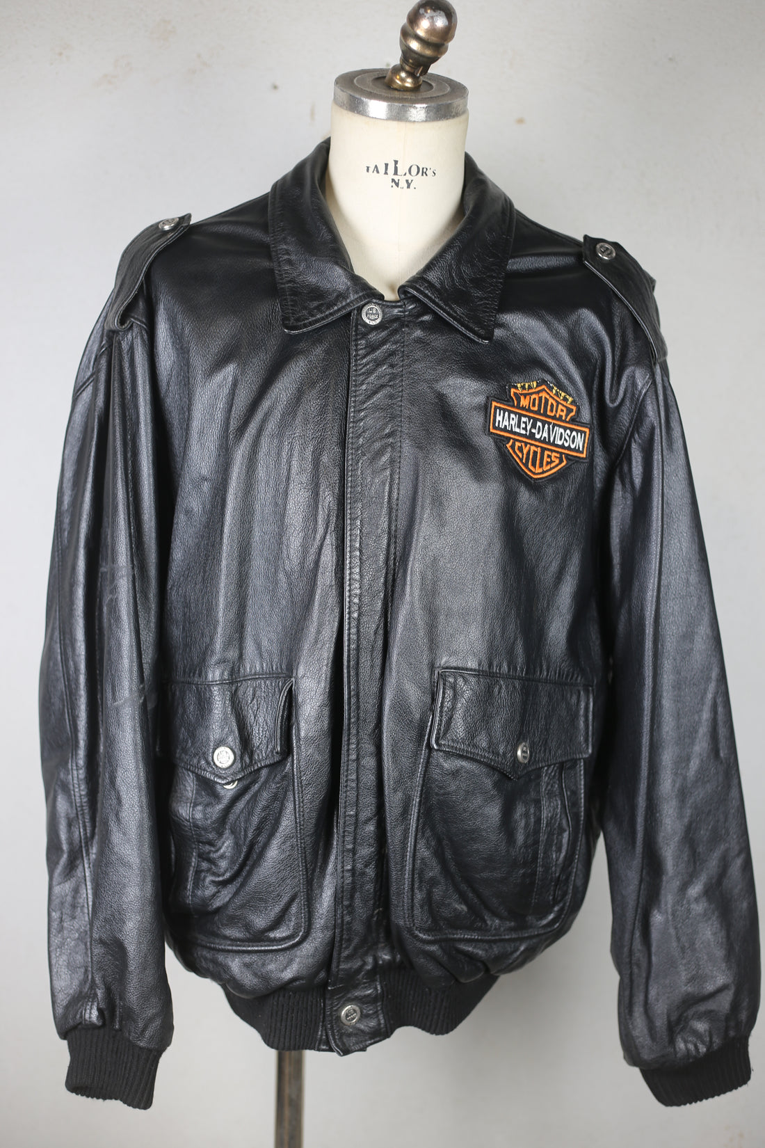 Giacca  in pelle vintage  - XL -