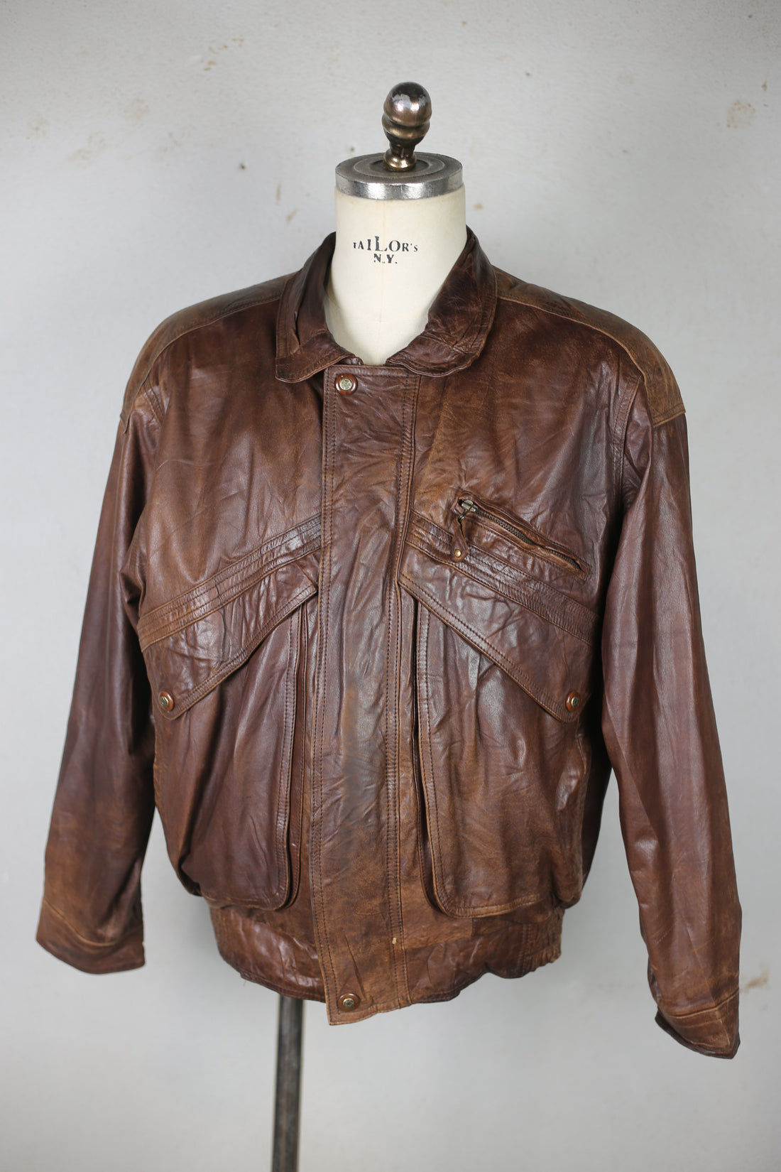 Giacca di pelle mohawks-  M/L -