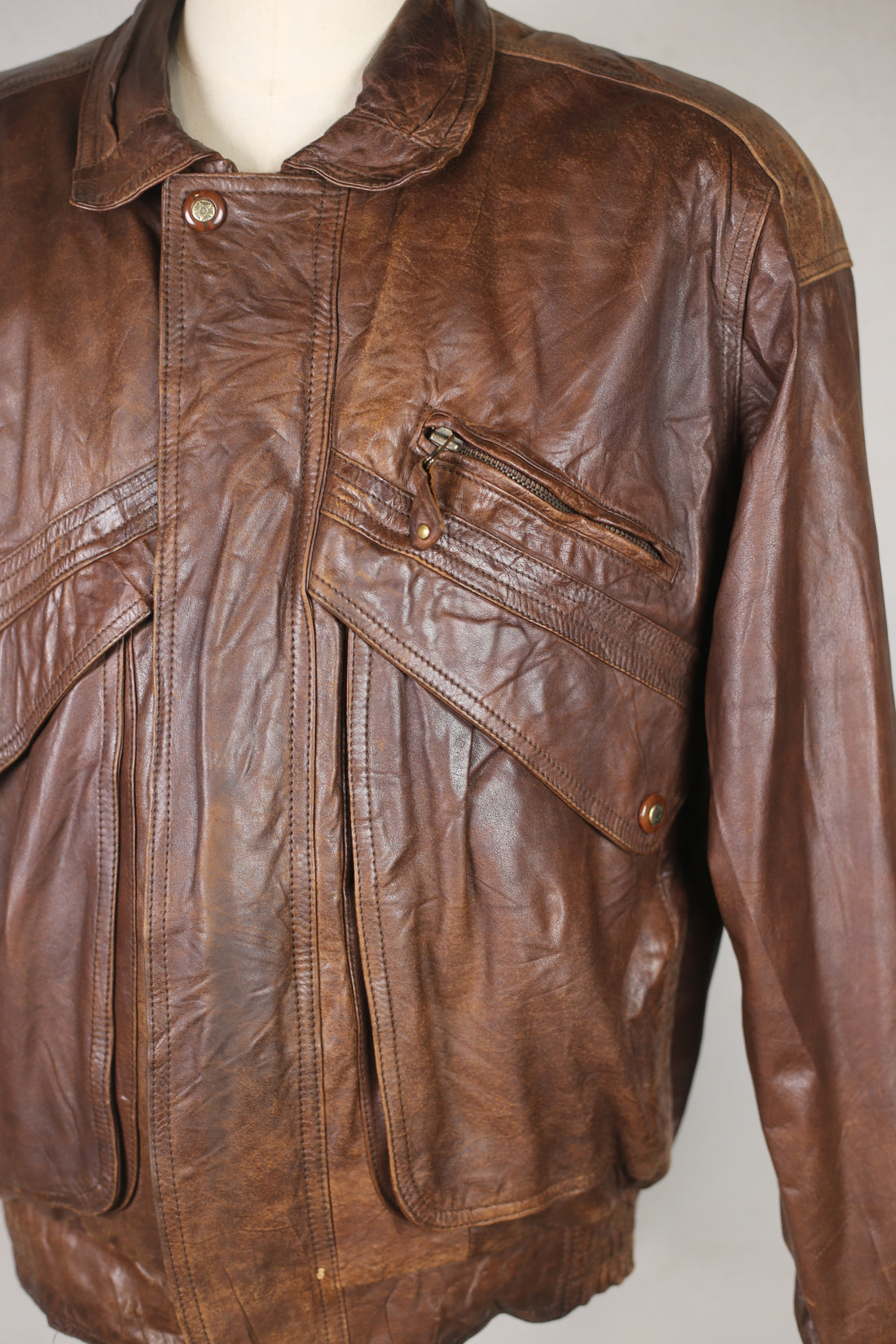 Giacca di pelle mohawks-  M/L -