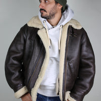 B3 aviator shearling jacket - XL -