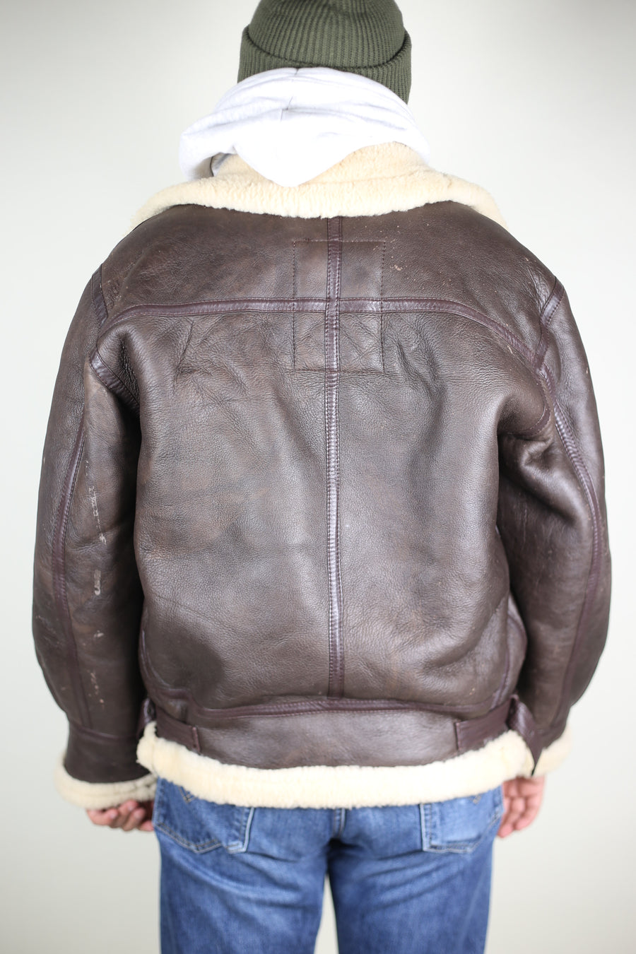 B3 aviator shearling jacket - XL -