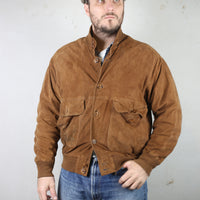 Real leather reindeer jacket -L -