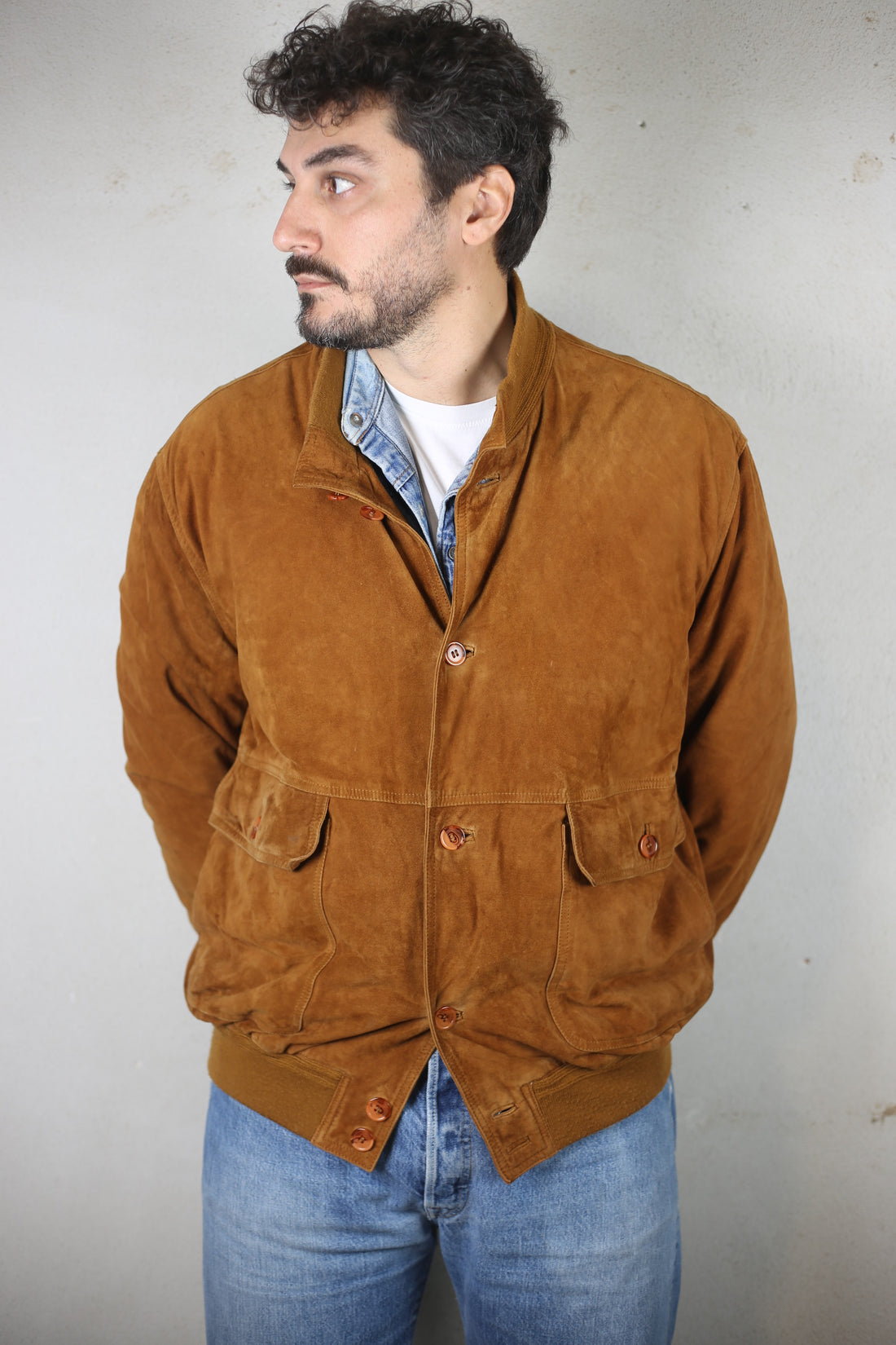 Real leather reindeer jacket - XL it -