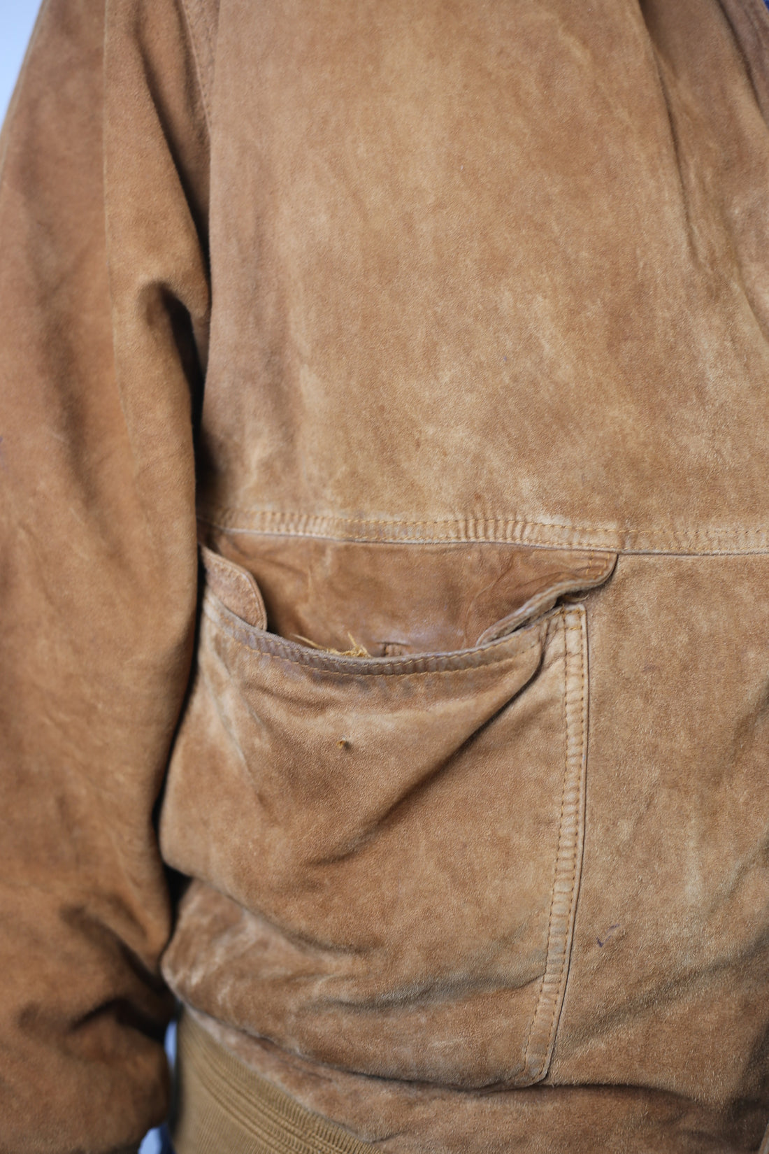 Real leather reindeer jacket - L -