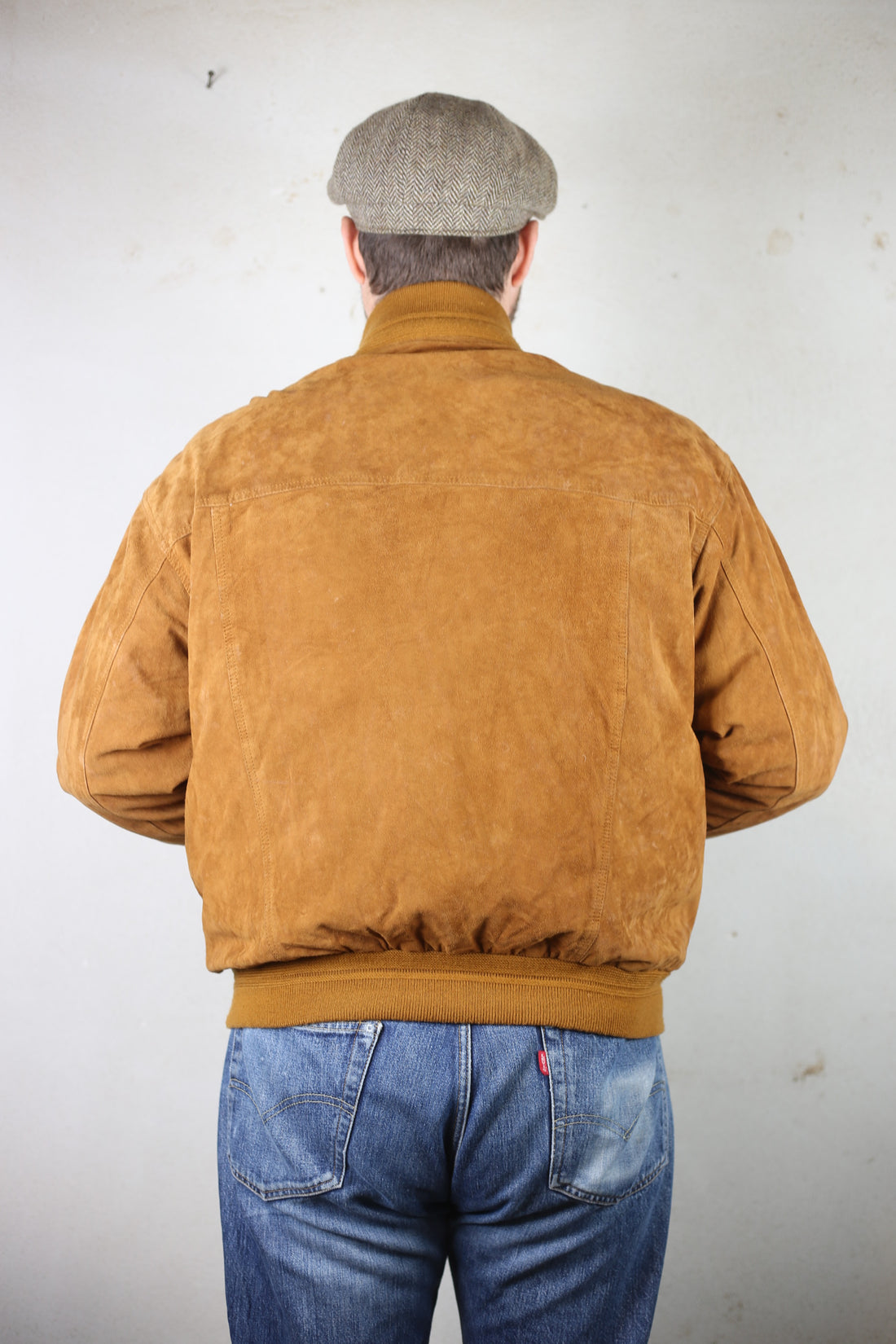 Real leather reindeer jacket - L -