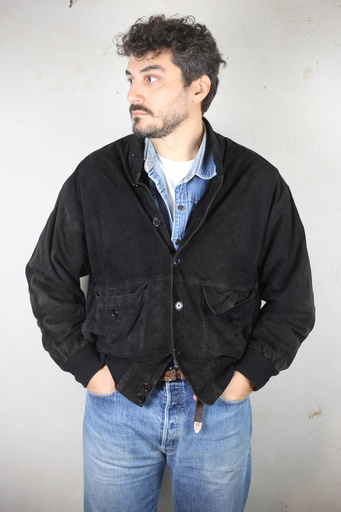 Real leather reindeer jacket - XL it -