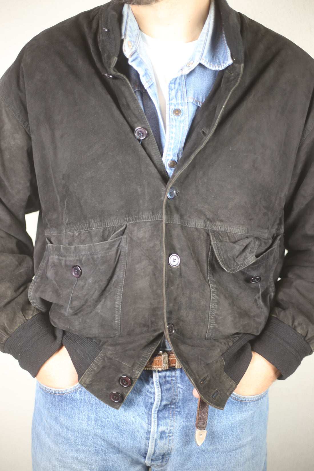 Real leather reindeer jacket - XL it -