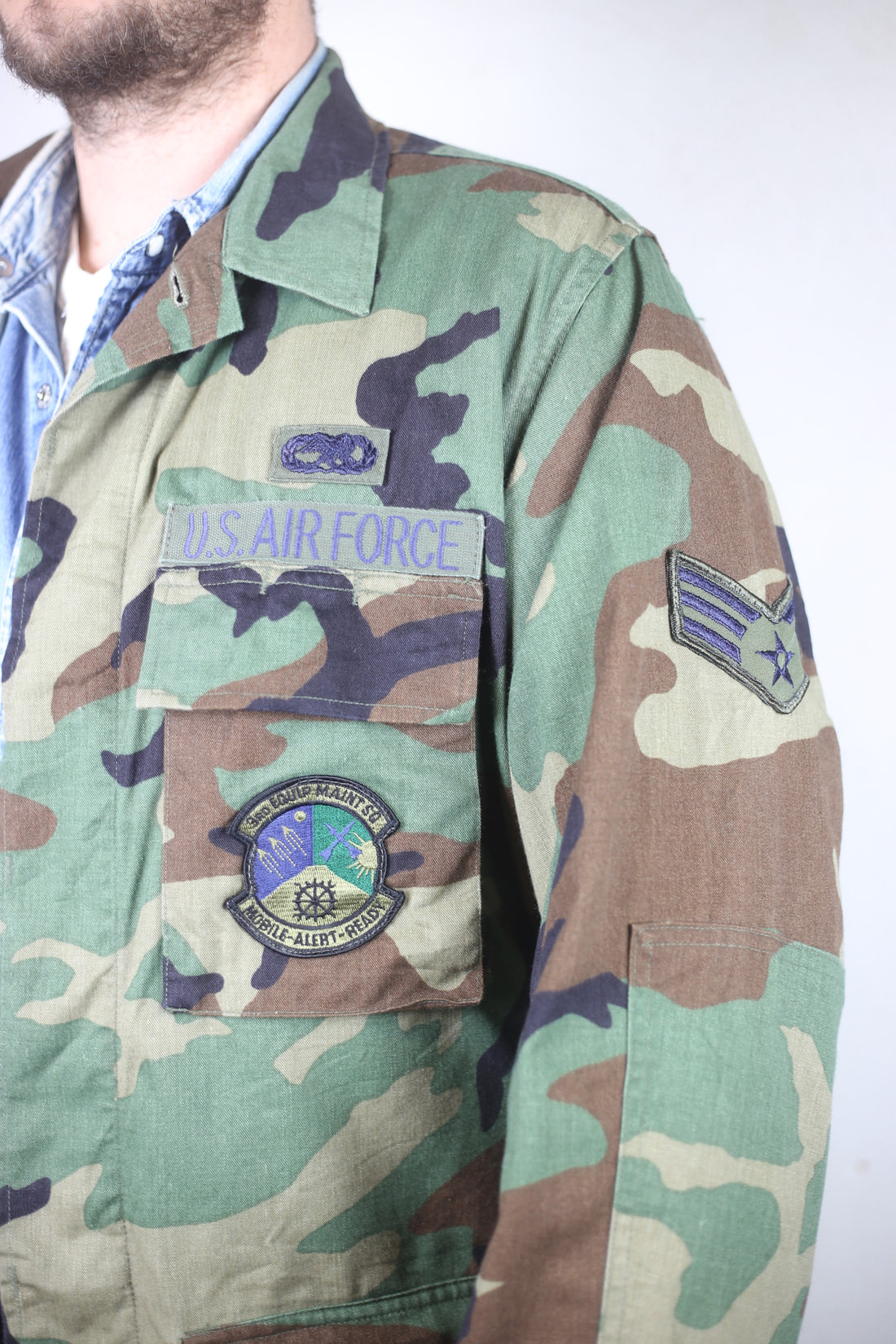 GIACCA BDU CAMOUFLAGE DESERT  WOODLAND  Us  AIR FORCE   -   L - ( PERSONALIZZABILE )