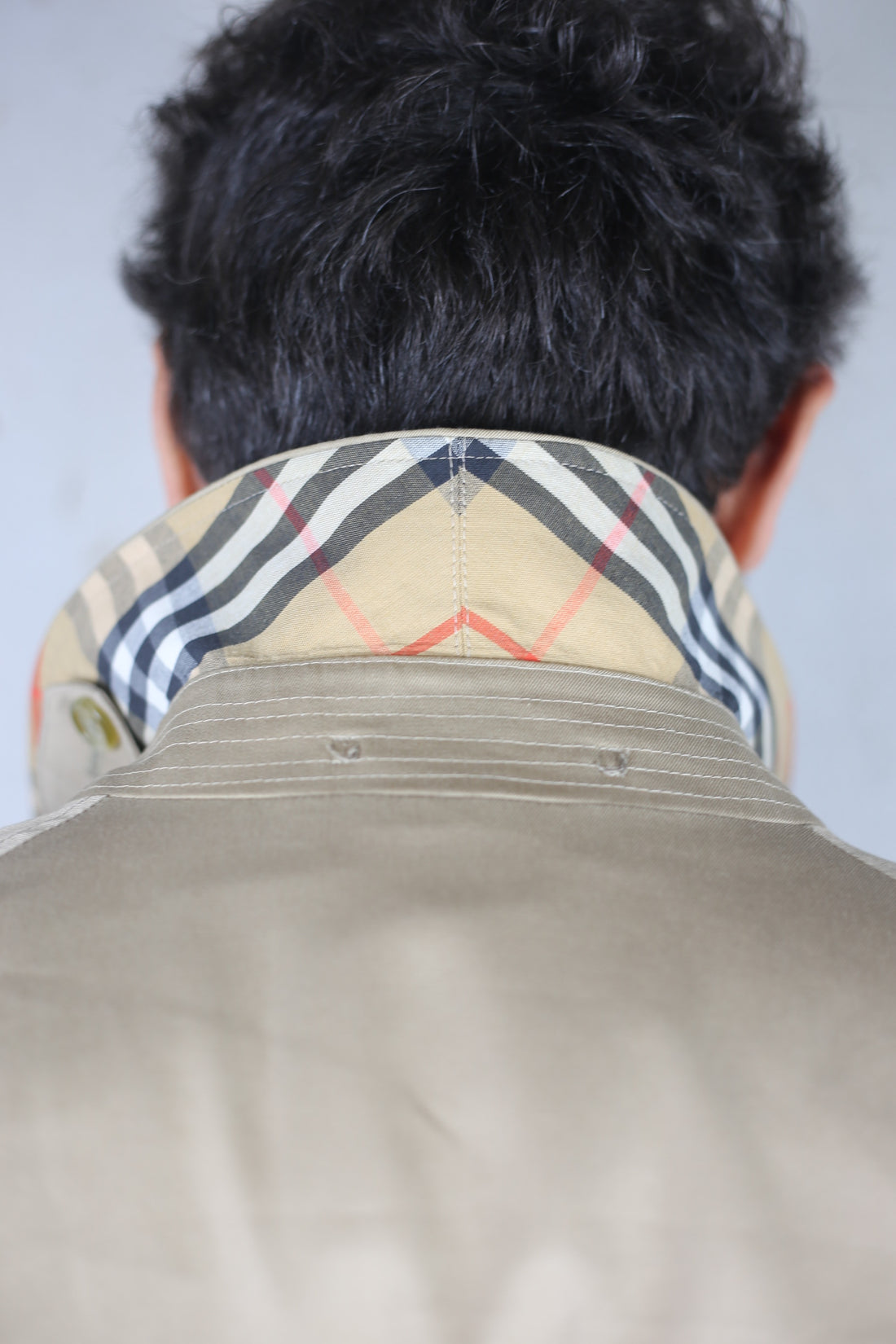 VINTAGE CHECK COTTON HARRINGTON BLOUSON JACKET BURBERRY  -   XL-