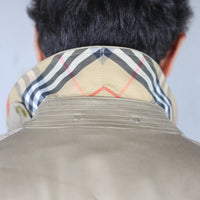 VINTAGE CHECK COTTON HARRINGTON BLOUSON JACKET BURBERRY  -   XL-