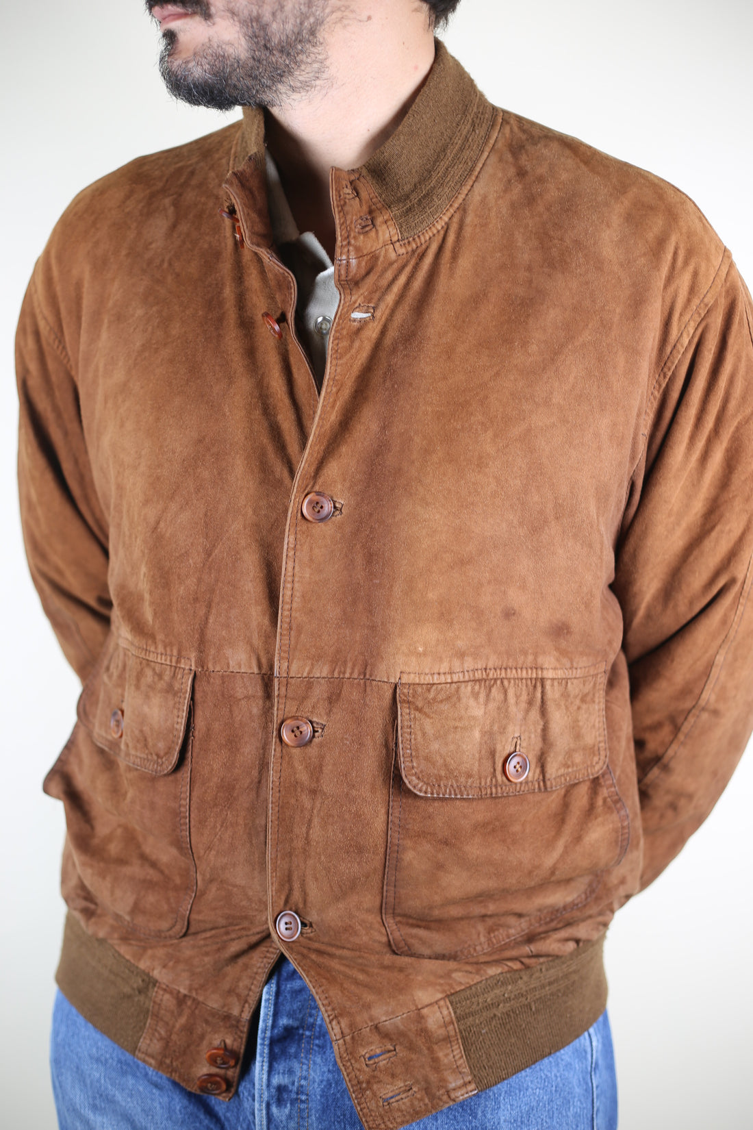 Genuine reindeer leather jacket - XL -