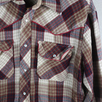 western Plaid shirt -L-
